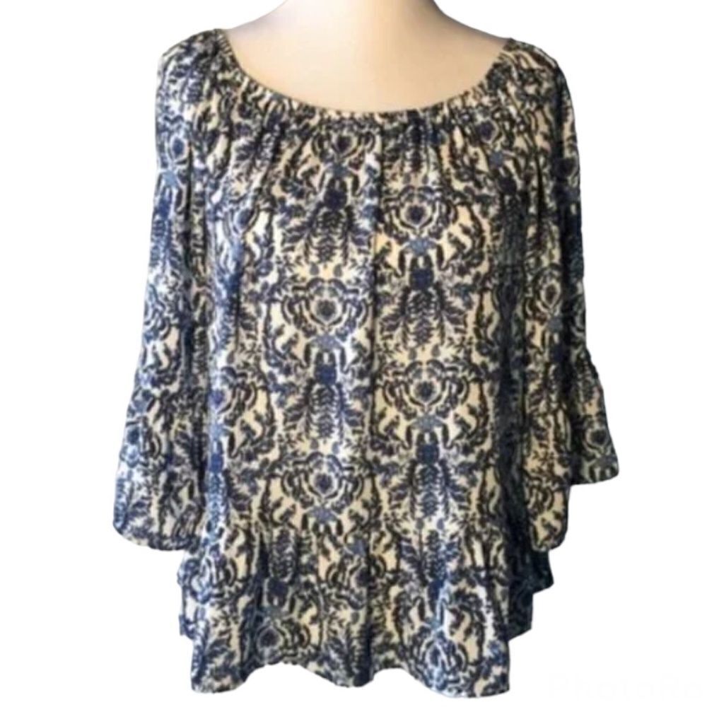 Abbeline blue/white top size M